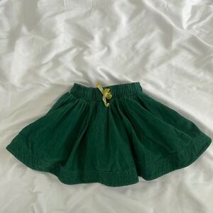 Girls Mini Boden Green Corduroy‎ Flora Lined Mini Skirt Size 4-5